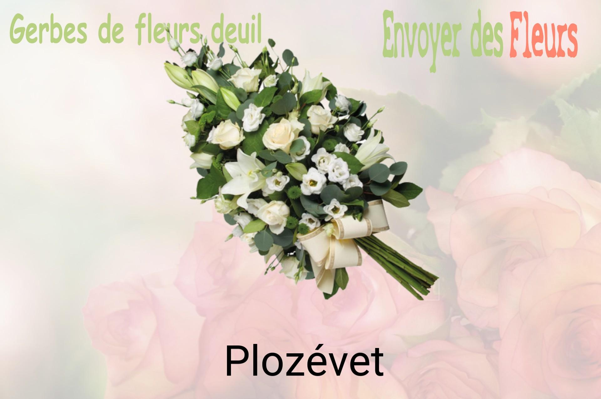 Gerbe de fleurs de deuil livrée à Plozévet
